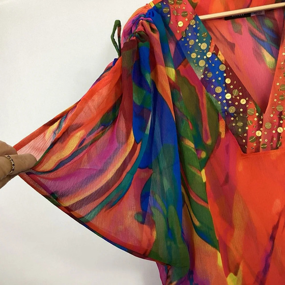 Natori Bengal Multi Swim Coverup Size XS/S - Picture 4 of 9